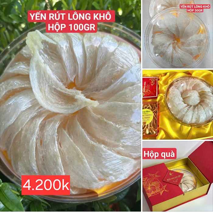Yến sào rút lông nguyên tổ  BẠC LIÊU